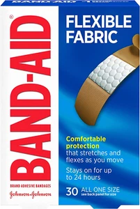 First Aid Adhesive Bandages Brand Flexible All One Size Band-Aid 30 Count - Picture 1 of 12