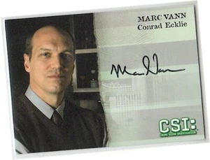 CSI Series 3 Three - CSIV3-A10 Marc Vann - Conrad Ecklie Auto/Autograph Card (C) - Picture 1 of 3