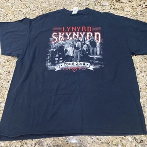 LYNYRD SKYNYRD Black Tour T Tee Shirt 2016 Size XXL Concert Gildan Rare - Picture 1 of 7