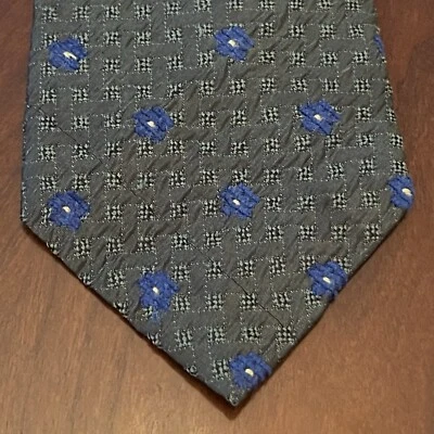 Vintage Structure Green Blue 52% Viscose 43% Silk Men’s Neck Tie Made In USA - Image 1 of 4