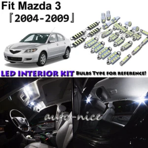 Kit de 8 luces interiores LED blancas para Mazda 3 2004 - 2006 2007 2008 2009 - Imagen 1 de 9