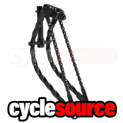 Lowrider Classic 20" Bent All Square Twisted Spring Fork 1" BLACK Bike Bicycle - Image 1 of 2