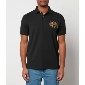 Polo Ralph Lauren Para Hombre Calce Ajustado Año Nuevo Lunar Triple-Pony Polo Negro XXL - Imagen 1 de 12