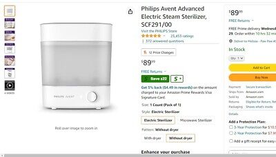 Philips AVENT SCF293/00 Electric Steam Bottle Sterilizer • 26.90€