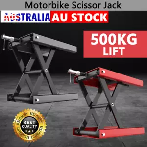 1100lb Motorcycle Scissor Lift Stand 500KG Motorbike Lift Working Bench ATV Jack - Picture 1 of 21