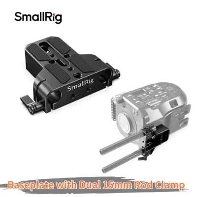 Placa base de cámara SmallRig con bloque de riel de 15 mm para DSLR 15 mm soporte de riel de varilla 1674 Foto 1 de 4