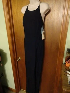 New VTG Ladies Rampage Black w/Silver Metal Mesh Strap Backless Gown - SZ 9 - Picture 1 of 9