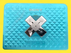 WM-EX655 SONY Cassette Walkman Light Blue Untested, Junk, Ships from JP - Picture 1 of 6
