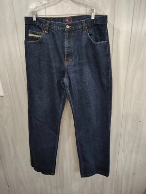 U.S. Polo Assn. Mens Blue Dark Wash Pockets Denim Straight Leg Jeans Size 36x32 - Image 1 of 4