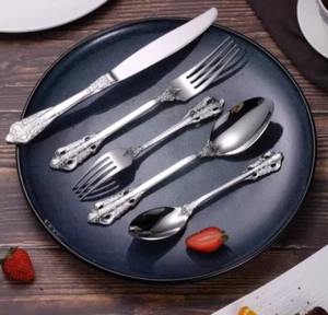 Luxury Royal 30 Pieces Silverware Set, Premium 304 Stainless Steel (Silver) - Picture 1 of 14