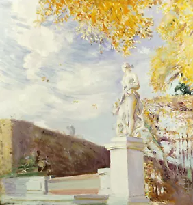Paul Cesar Helleu "Statue Of Venus In Garden Of Versailles" autumn french hedge - Picture 1 of 4