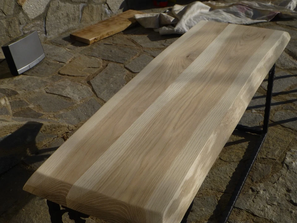 Live edge wood coffee table / bench - Image 1 of 4