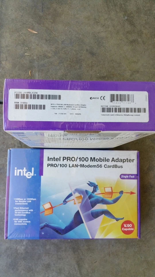 New Intel Pro 100 Mobile Adapter CardBus with Modem 56 - Image 1 of 1