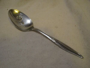 Oneida Kenwood FOREVER ROSE Stainless Steel 7 3/4" Pierced Serving Spoon - Picture 1 of 4