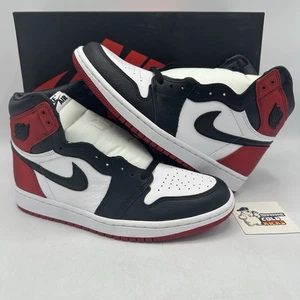 Nike Air Jordan Retro 1 High OG Satin Black Toe Red CD0461-016 Size 7M/8.5W - Picture 1 of 10