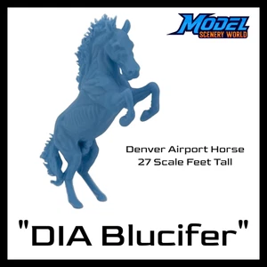 Blucifer - Denver Airport 27' Horse - N Scale - Blue - Picture 1 of 6