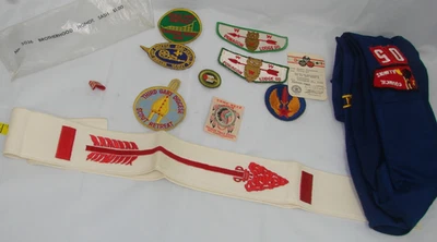 Boy Scouts of America BSA Blue Shirt and Patches Peace Pipe Owl Sash Arrow - Image 1 of 4