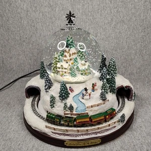 Thomas Kinkade Viaje a Casa para las Fiestas Navidad Globo de Nieve Leer Tren - Imagen 1 de 3