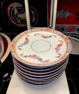 H&Co Heinrich HC Set Of 10 1930’s 5-4/8” Porcelain Saucers - Picture 1 of 6