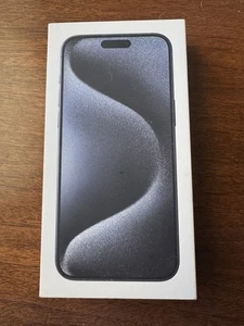 Apple iPhone 15 PRO MAX Bleu Titane 256 Go - Boîte vide UNIQUEMENT emballage d'origine - Photo 1 sur 6