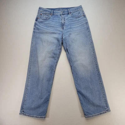American Eagle Jeans Womens 10 Blue Ex Boyfriend Relaxed Light Wash Denim - Image 1 of 4