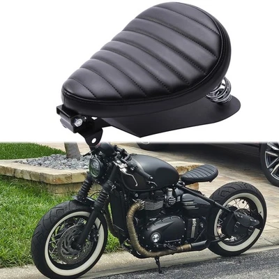 For Triumph Thruxton Bonneville Bobber Motorcycle Spring Solo Seat w/ Base Plate - Image 1 of 4