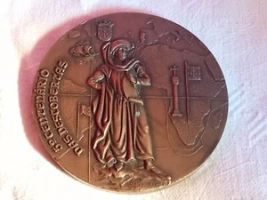 Antique old art bronze medal 5º Centenary Discoveries Portugal Infante Henrique - Picture 1 of 2