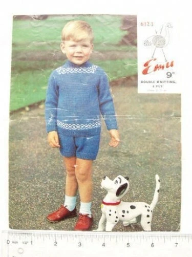 Vintage: Emu 6123 DK & 4 ply boy's suit - Image 1 of 1
