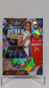 2024 Panini Select WNBA Aaliyah Edwards Auto Rookie Ice Prizms Draft Selections - Picture 1 of 2