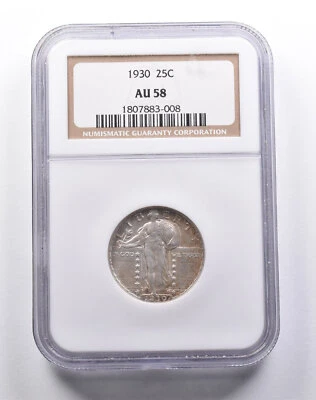 AU58 1930 Standing Liberty Quarter NGC *3734 - Image 1 of 3