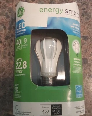 GE Energy Smart LED 40WATT Replacement/9W DIMMABLE - Image 1 of 4