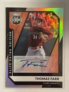 2021 Panini Elite Extra Edition Thomas Farr Autograph #150 MLB Baseball Reds