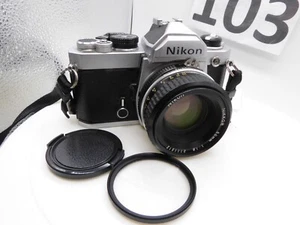 Nikon FM Película 35mm SLR Cámara Nikkor 50mm F1.8 Lente Nuevos Sellos + Filtro R103 - Imagen 1 de 12