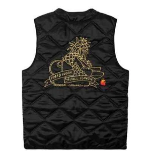 BODEGA X CARHARTT WIP HARD DAYS WORK QUILTED VEST I030751 BLACK / BLUE RIGID L - Picture 1 of 6