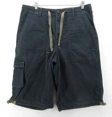 Pantalones Cortos VINTAGE Estructura Hombres Medio Azul Carga Sueltos Años 90 Utilidad Patinador Senderismo Foto 1 de 4
