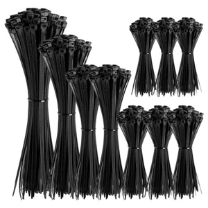 100-1000pcs 8" 12" 14.5" 18"Heavy Duty Nylon Plastic Cable Wire Zip Ties Wrap US - Picture 1 of 15