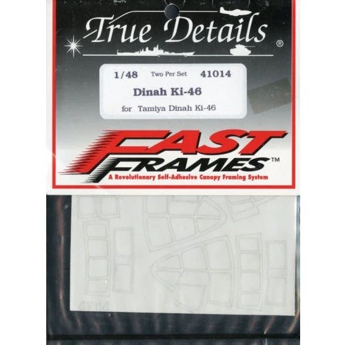 DECALCOMANIE DECALS FAST FRAMES MASK DINAH KI-46 TAMIYA 1/48 TRUE DETAILS 41014 - Immagine 1 di 1