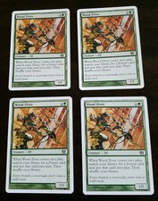 Wood Elves X4 Magic cards MTG magic the Gathering playset 8th edition NM/LP 4x 4