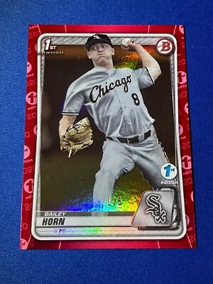 2020 Bowman Draft 1st Edition Bailey Horn BD-164 Red Foil #1/5 Chicago White Sox - Image 1 of 2