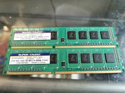 Super Talent 4GB (2 X 2gb) DDR3 PC-8500 1066MHZ W1333UA2GH PC Memory - Image 1 of 2