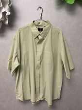 Arrow USA 1851 Men's Short Sleeve Green Plaid Button Down Shirt Size XXL