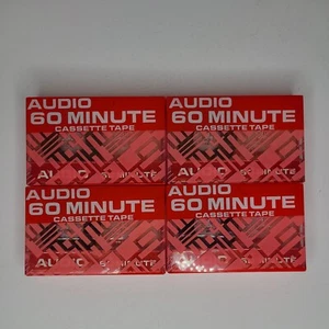 Audio 60 Minute Cassette Tape lot of 4 New Sealed - Picture 1 of 6