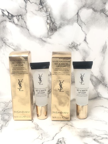 SAINT LAURENT (YSL) YVES SAINT LAURENT Rouge Pur Couture Set e Lip Coat Opaco (2x6 5ml) Nuovo