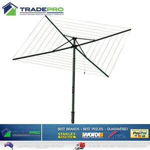 Clothesline Rotary 40 Hoist Everyday Folding Fold Down Clothes Line 40Mtr Green - Picture 1 of 4