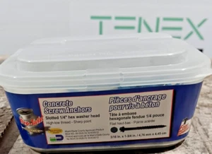 Ancoraggi a vite per calcestruzzo 1200ct Pro-Twist 1/4" testa esagonale rondella 3/16" x 1-3/4"(R3) - Foto 1 di 4