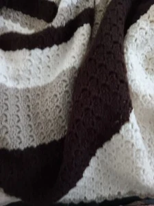 BEAUTIFUL BABY RUG ...SUPERIOR QUALITY...HANDMADE WOOL...BROWN BEIGE..CREAM - Picture 1 of 10