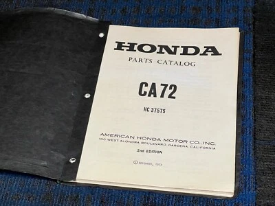 Lista de catálogo de repuestos Honda Dream 250 CA72 fichas diagramas Foto 1 de 4