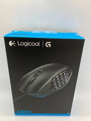 Logicool MMO Gaming Mouse G600  G600t Logitech G600 20 Buttons 8200dpi Japan New - Image 1 of 4