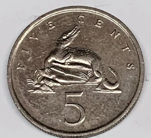 # C3662  JAMAICA   COIN,     FIVE  CENTS   1989 - Picture 1 of 2