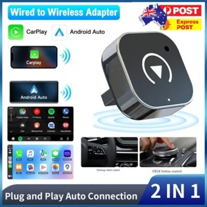 Wireless Carplay Android Auto Adapter USB Car Dongle Connect Box 2 in 1 Mini Box - Picture 1 of 12